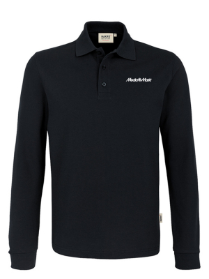 Poloshirt Freddie Langarm Schwarz